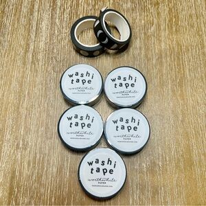 Black and White Moon Phases Worthwhile Washi Tape Set